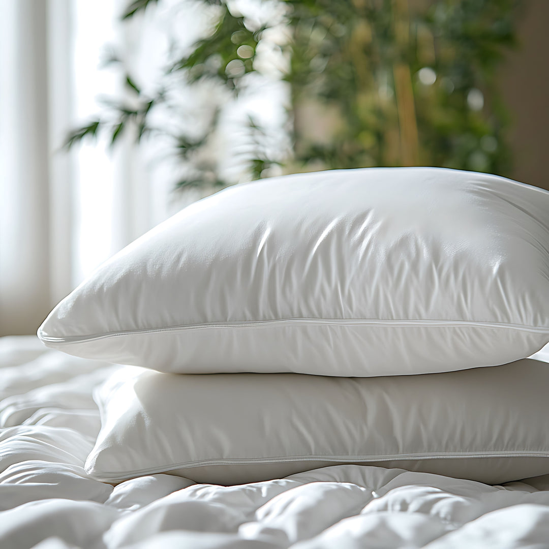 LUXURY 100% COTTON PILLOW PAIR SUPERIOR COMFORT & SUPPORT
