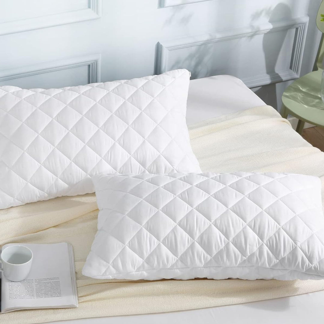 EGYPTIAN COTTON PILLOW PROTECTOR PAIR