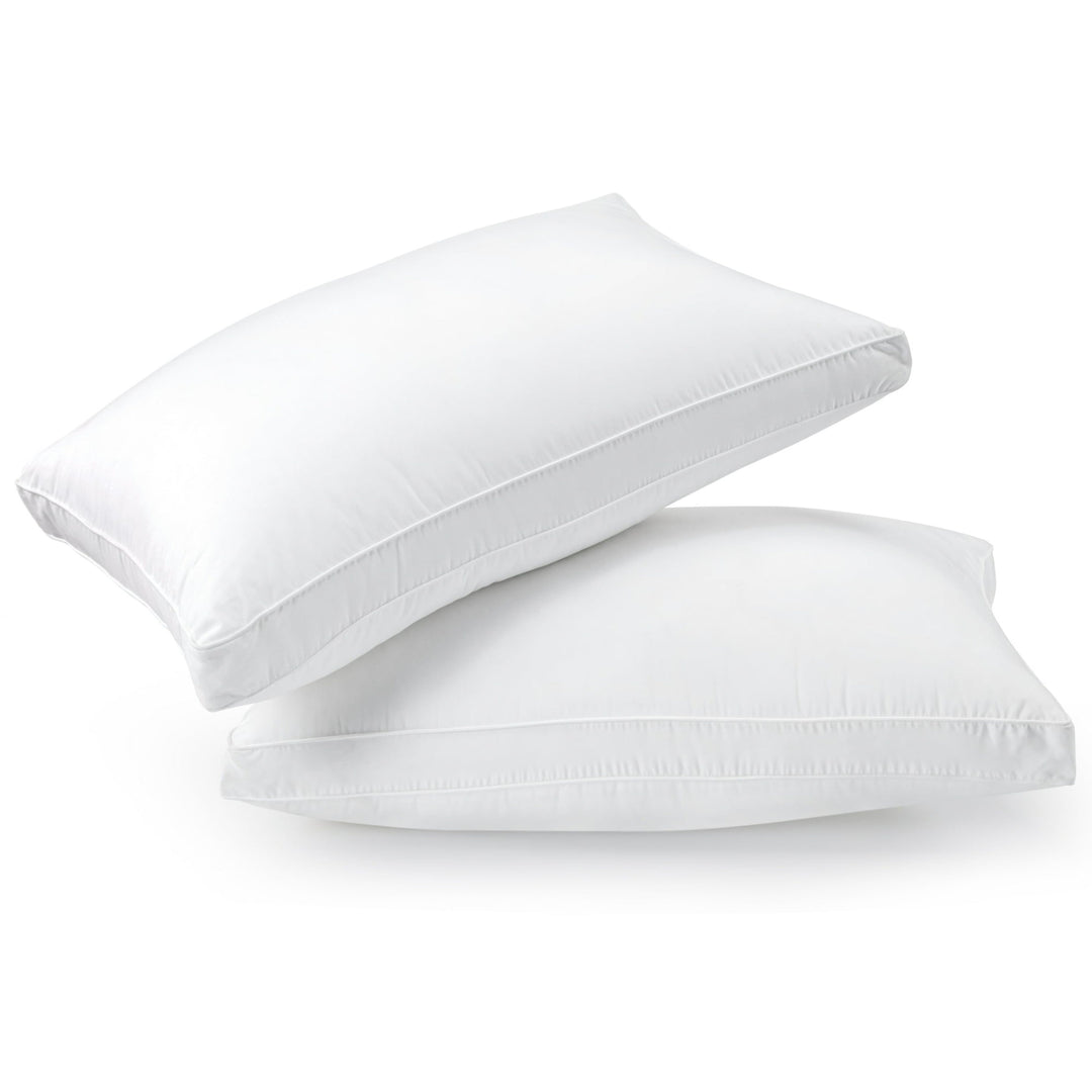 GUSSETED SUPPORT COTTON PILLOW PAIR