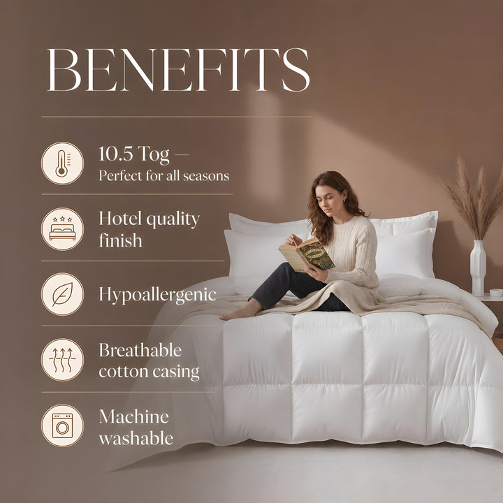 10.5 Tog Goose Feather & Down All Seasons Duvet