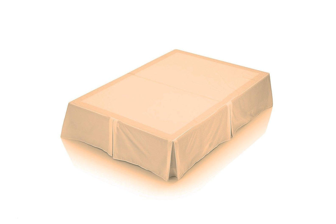 Rohi Base Valance Sheet Bed Skirt Double - Pleated Styling - 16" DEEP BASE VALANCE, 100% Combed Polycotton Long Staple Fibre – (Fit Over Base, Double Bed, Plum)
