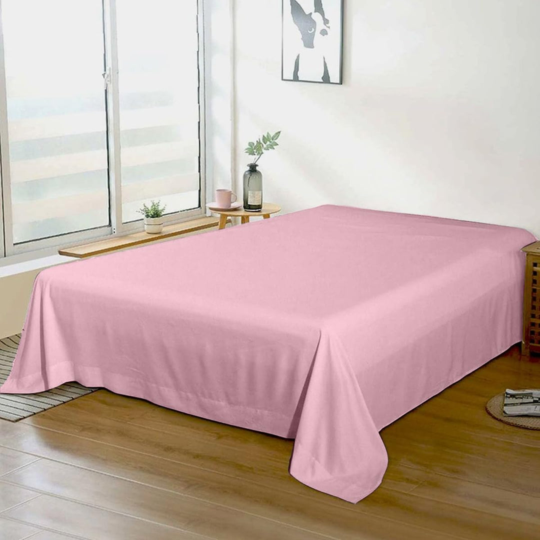 Rohi 100% Brushed Cotton Flat Sheet Double – Soft, Warm, and Breathable Flannelette Flat Sheets Double Bed for Ultimate Comfort – Thermal Bed Sheet with Anti-Allergy Properties (Black, Double)