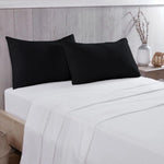 Rohi 100% Brushed Cotton Flat Sheet Double – Soft, Warm, and Breathable Flannelette Flat Sheets Double Bed for Ultimate Comfort – Thermal Bed Sheet with Anti-Allergy Properties (Black, Double)