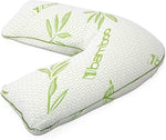 Bamboo Memory Foam V-Pillow - 47cm x 76cm x 27cm