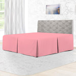 Rohi Base Valance Sheet Bed Skirt Double - Pleated Styling - 16" DEEP BASE VALANCE, 100% Combed Polycotton Long Staple Fibre – (Fit Over Base, Double Bed, Plum)