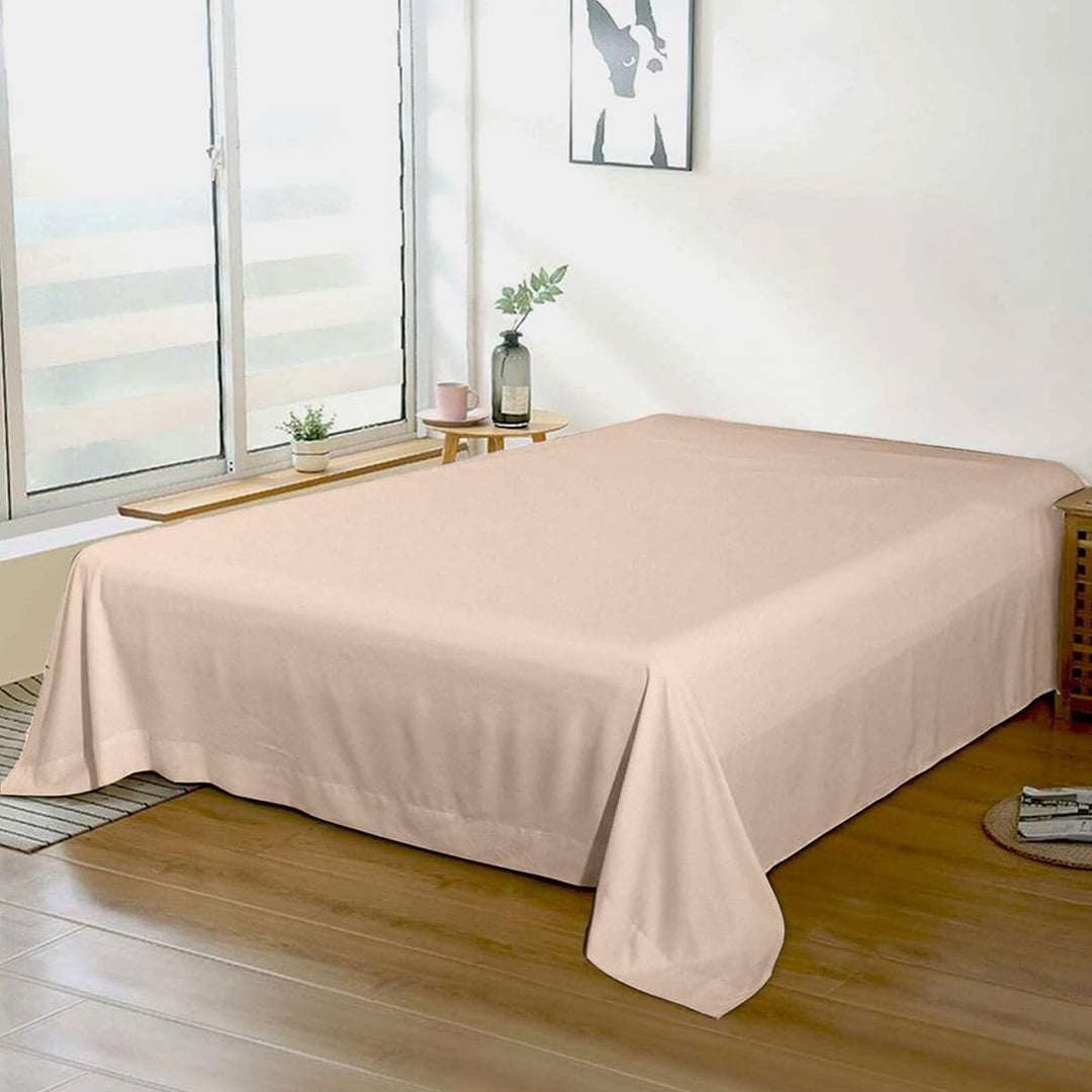 Rohi 100% Brushed Cotton Flat Sheet Double – Soft, Warm, and Breathable Flannelette Flat Sheets Double Bed for Ultimate Comfort – Thermal Bed Sheet with Anti-Allergy Properties (Black, Double)