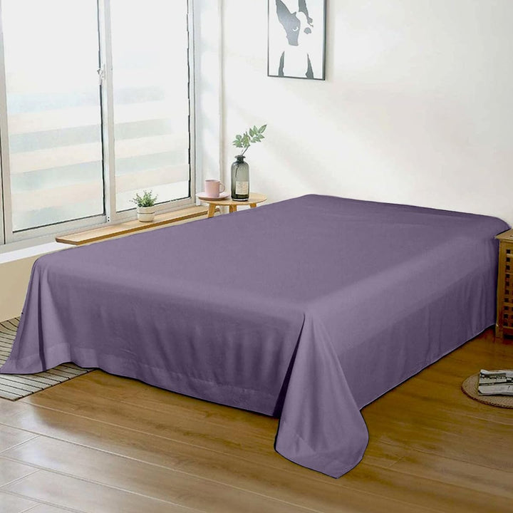 Rohi 100% Brushed Cotton Flat Sheet Double – Soft, Warm, and Breathable Flannelette Flat Sheets Double Bed for Ultimate Comfort – Thermal Bed Sheet with Anti-Allergy Properties (Black, Double)