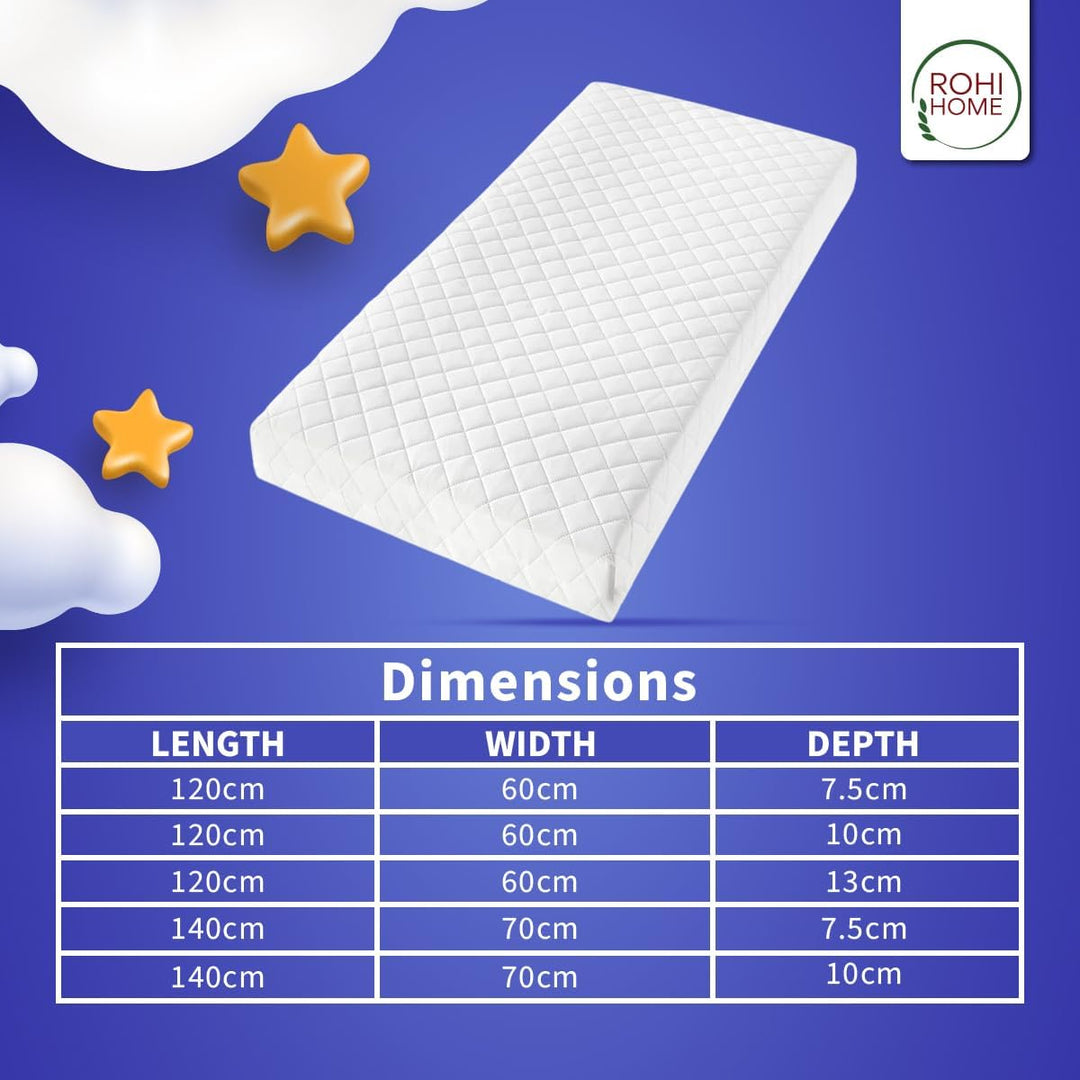 Essential Airflow Fibre Cot Mattress 120x60cm - 7.5cm Depth