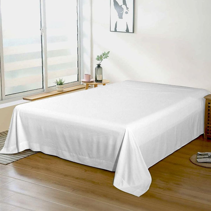 Rohi 100% Brushed Cotton Flat Sheet Double – Soft, Warm, and Breathable Flannelette Flat Sheets Double Bed for Ultimate Comfort – Thermal Bed Sheet with Anti-Allergy Properties (Black, Double)