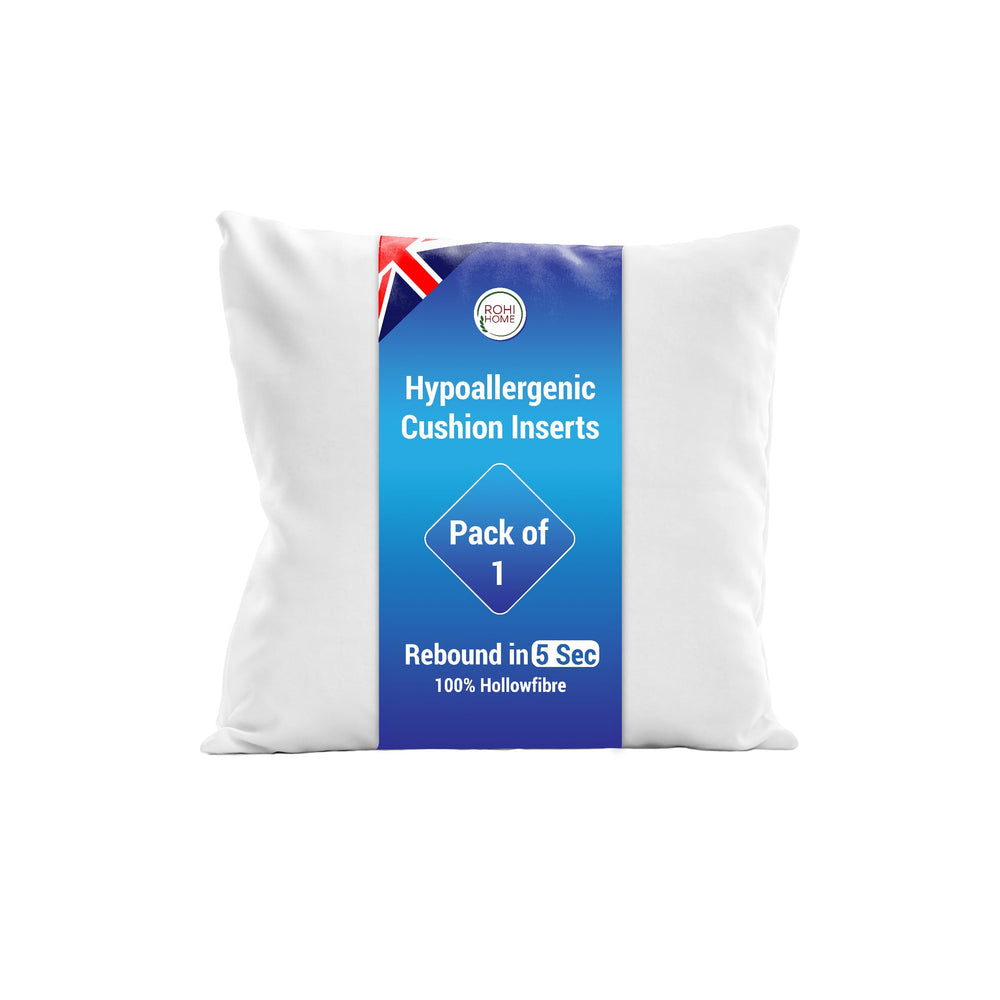 Rohi Set of 2 Hypoallergic Cushion Inner Pads (Pack of 2) 18" x 18" (45cm x 45cm) Cushion Insert Decorative Square Pillow Stuffer for Sofa Couch Cushions