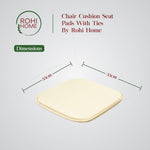 Rohi Garden Seat Cushions Set of 4 – Outdoor/Indoor Plain seat pads for dining Chairs, Kitchen and Garden Chairs 36x36-Plain Design (Pack of 4) Cream