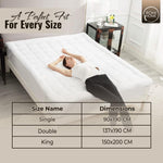 Rohi Luxury 10cm Thick Mattress Topper King Size – Microfibre Box Stitched Design Hotel Quality for Ultimate Comfort – Hypoallergenic Quilted Mattress Topper with Elastic Cuffs (King, 150 x 200cm)
