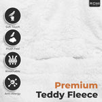 Rohi Luxury Teddy Fleece Duvet Cover Set King Size – Soft Cosy & Fluffy Teddy Bear Bedding, Thermal Warm Winter Fleece Quilt Cover with Matching Pillowcases