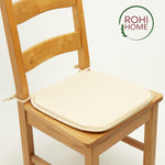 Rohi Garden Seat Cushions Set of 4 – Outdoor/Indoor Plain seat pads for dining Chairs, Kitchen and Garden Chairs 36x36-Plain Design (Pack of 4) Cream