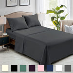 Rohi Black Double Flat Sheet Microfibre – Ultra-Soft, Durable, and Hypoallergenic Flat Sheets for Standard and Oversized Mattress Flat Bed Sheet (Black – 228 x 255cm)