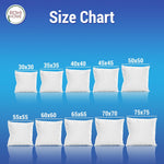 Rohi Set of 4 Hypoallergic Cushion pads 45cm x 45cm - White polyster square Cushions - Standard stuffer pack of Cushion inserts 45cm x 45cm (Pack of 4 | 18"x18")