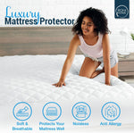 Rohi Polycotton Quilted 30cm Deep Mattress Protector - Soft Diamond Quilted And Anti Allergenic Extra Comfort (Bunk Bed 76 x 190 cm)