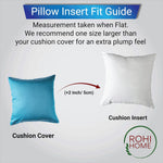 Rohi Set of 4 Hypoallergic Cushion pads 45cm x 45cm - White polyster square Cushions - Standard stuffer pack of Cushion inserts 45cm x 45cm (Pack of 4 | 18"x18")