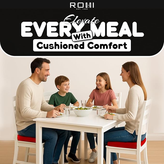 10cm Thick Booster Cushion for Armchairs 45x45cm - Hypoallergenic 100% Polyester Cover - Firm Garden Seat Pad Chair Support Cushion Ideal for Elderly, Pregnancy & Post Surgery Comfort