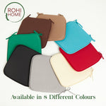 Rohi Garden Seat Cushions Set of 4 – Outdoor/Indoor Plain seat pads for dining Chairs, Kitchen and Garden Chairs 36x36-Plain Design (Pack of 4) Cream