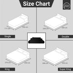 Rohi Easycare Flat sheet Double – Soft Touch Polycotton Bed Sheet – Anti Allergy – Cool & Comfortable Flat Sheets (Double Flat Sheet, 228 x 254 cm, Black)