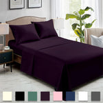Rohi Black Double Flat Sheet Microfibre – Ultra-Soft, Durable, and Hypoallergenic Flat Sheets for Standard and Oversized Mattress Flat Bed Sheet (Black – 228 x 255cm)