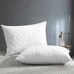 Rohi Quilted Pillow Protector - Soft Diamond Quilted And Anti Allergenic Extra Comfort (Pillow Protector Pair 48 x 78 cm)