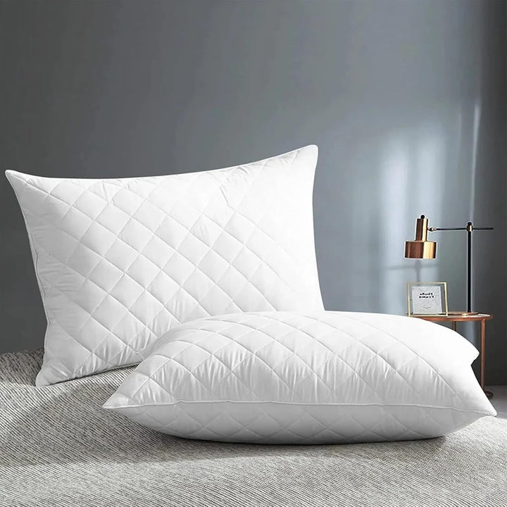 Rohi Quilted Pillow Protector - Soft Diamond Quilted And Anti Allergenic Extra Comfort (Pillow Protector Pair 48 x 78 cm)