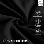 Rohi Black Double Flat Sheet Microfibre – Ultra-Soft, Durable, and Hypoallergenic Flat Sheets for Standard and Oversized Mattress Flat Bed Sheet (Black – 228 x 255cm)