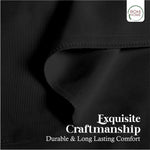 Rohi Black Double Flat Sheet Microfibre – Ultra-Soft, Durable, and Hypoallergenic Flat Sheets for Standard and Oversized Mattress Flat Bed Sheet (Black – 228 x 255cm)