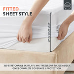 Rohi Quilted Waterproof Mattress Protector Double – 12″ Extra Deep Mattress Protector – Non-Noisy (Crinkle Free) – 100% Microfibre Pile Top (Double Bed Waterproof Mattress Protector)