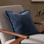 YARD BERTIE WASHED COTTON VELVET CUSHION