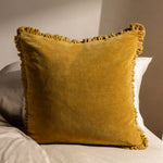YARD BERTIE WASHED COTTON VELVET CUSHION