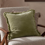 YARD BERTIE WASHED COTTON VELVET CUSHION