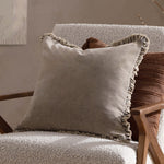 YARD BERTIE WASHED COTTON VELVET CUSHION