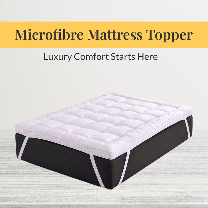 Hotel Quality Microfibre Quilted Mattress Topper