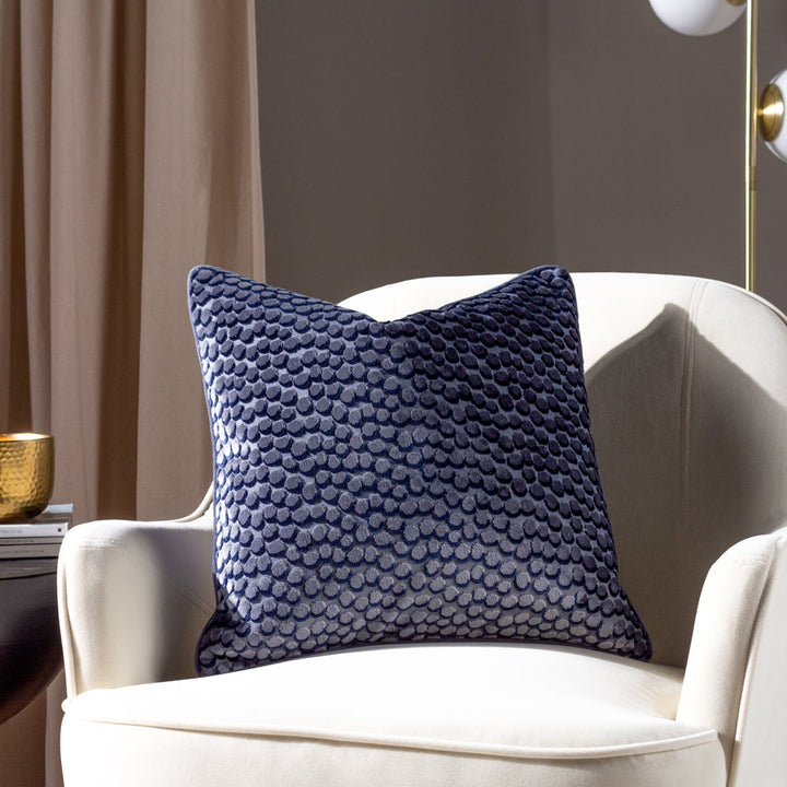HÖEM LANZO CUT VELVET PIPED CUSHION