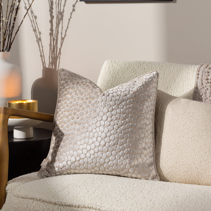 HÖEM LANZO CUT VELVET PIPED CUSHION