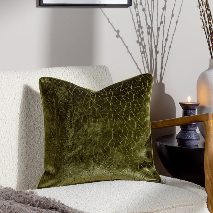 MALANS CUT VELVET PIPED CUSHIONS
