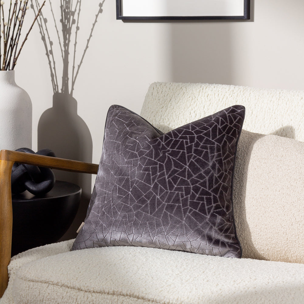 MALANS CUT VELVET PIPED CUSHIONS