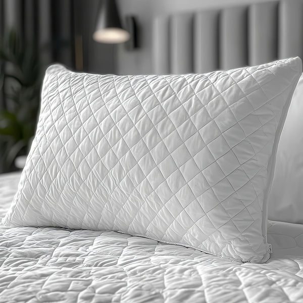 HOTEL LUXE QUILTED DOWN ALTERNATIVE PILLOW PAIR