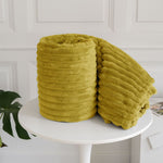 RIBBED FLEECE PLUSH THROW