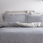 HEBDEN MÉLANGE STRIPE 100% COTTON DUVET COVER SET