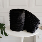 RIBBED FLEECE PLUSH THROW
