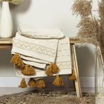 FURN. BOHO COTTON TUFTED THROW