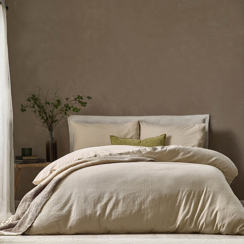 MALTON STRIPE 100% COTTON DUVET COVER SET