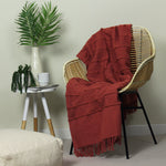 FURN. MOTTI WOVEN TUFTED STRIPE THROW