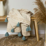 FURN. BOHO COTTON TUFTED THROW