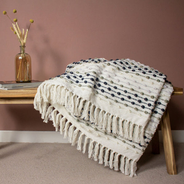 FURN. DHADIT STRIPE THROW