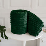 RIBBED FLEECE PLUSH THROW